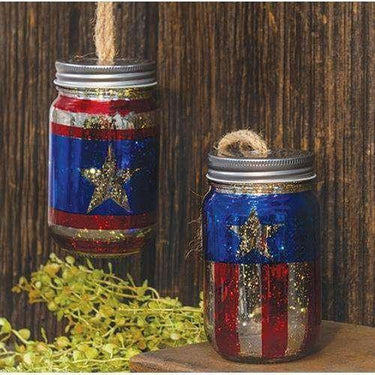 Mercury Americana Jar Lantern, 2 Asstd. - The Fox Decor